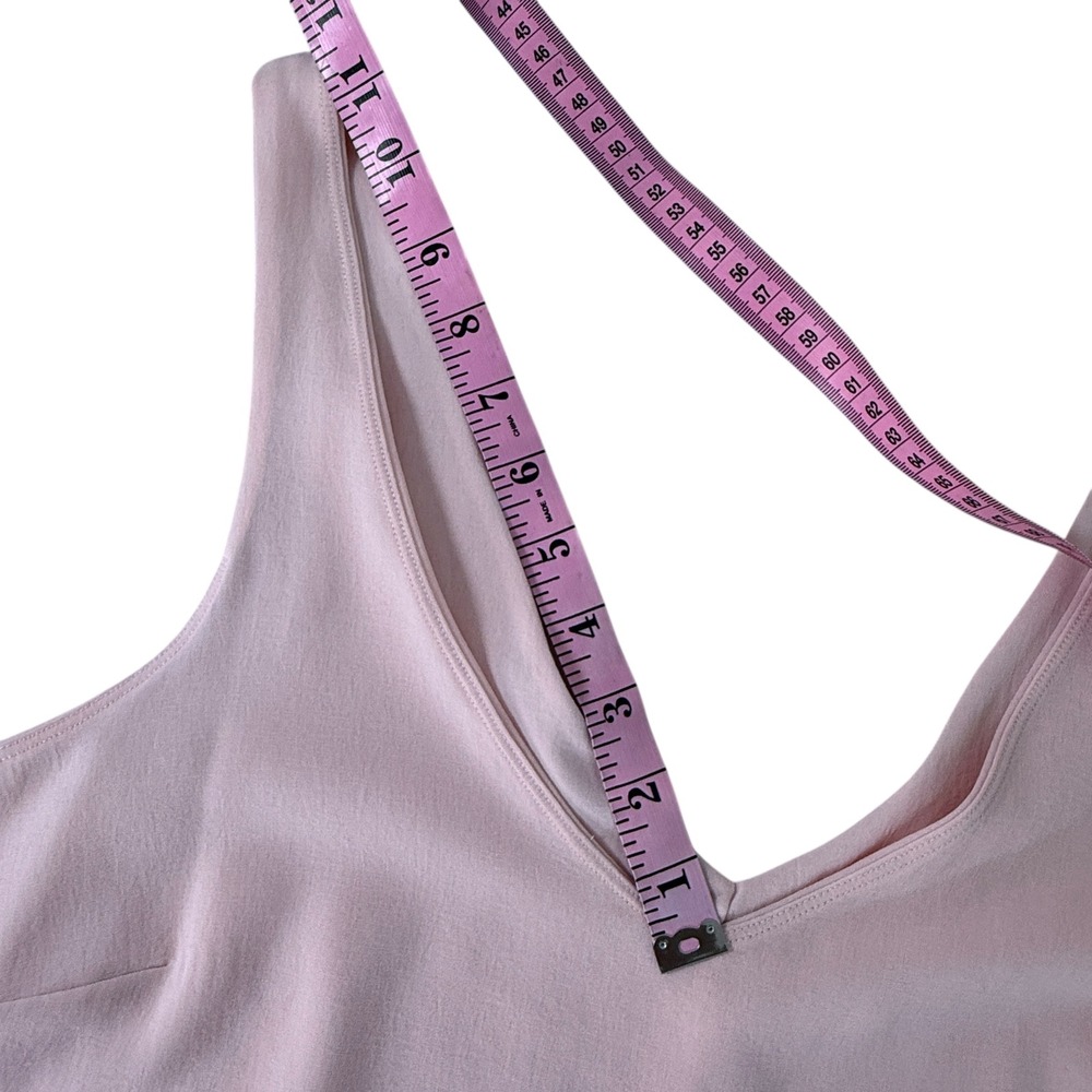 Lululemon Pink Sleeveless V Neck Midi Dress‎ Slits Athleisure Women's Large - Picture 7 of 13